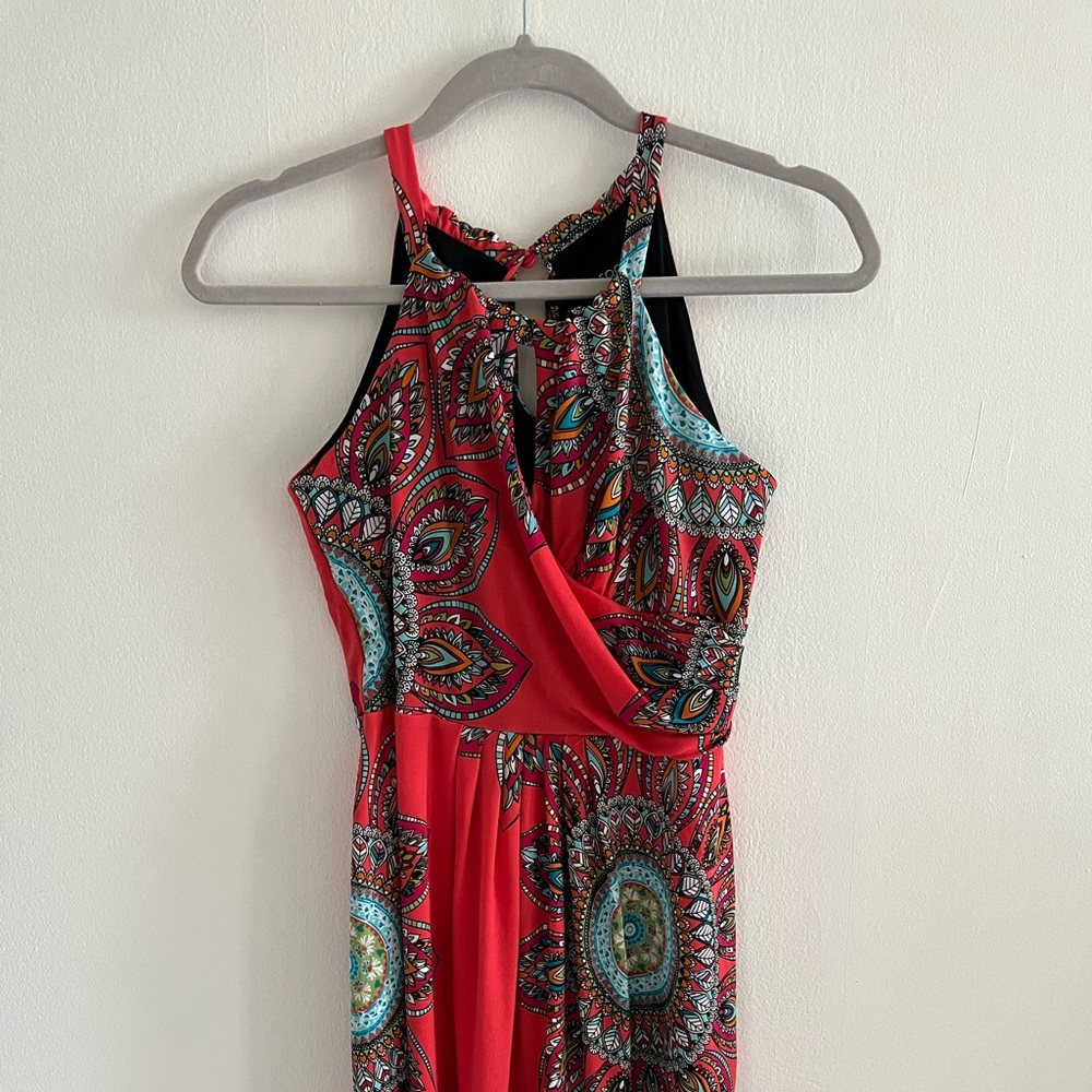 Salmon Pink Halter Dress